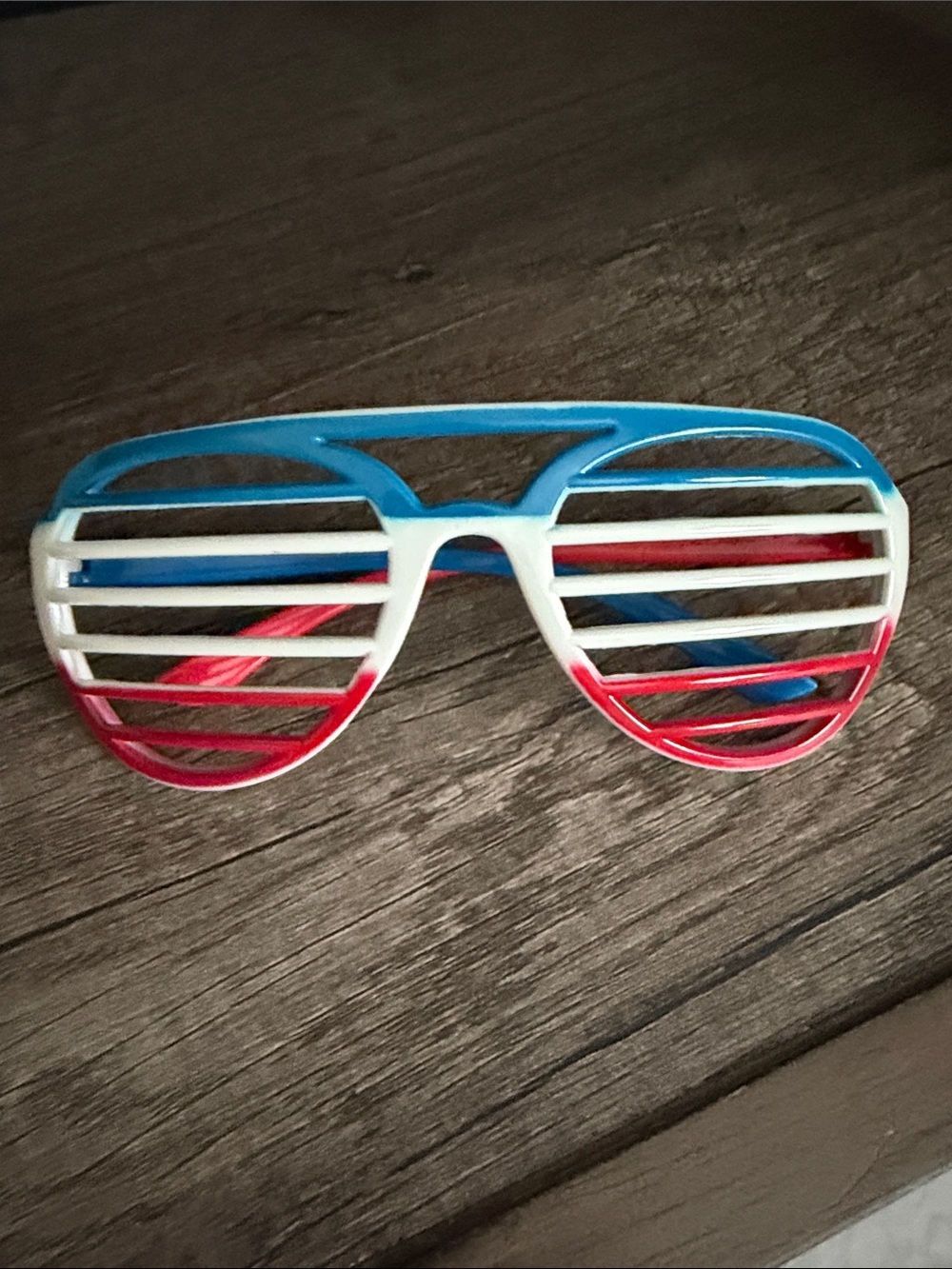 Patriotic Red White Blue Slotted Party Sunglasses